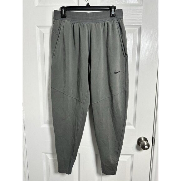 Nike Hyper Dry Dri Fit Mens Training Pants Size Medium Activewear Gray Yoga - Picture 1 of 16